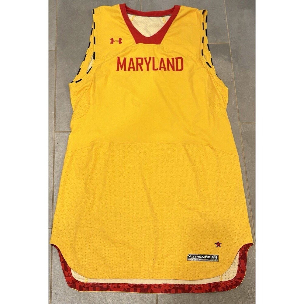 Maryland Basketball Under Armour Gold Pro Cut Game Jersey Team Issued Size XL
